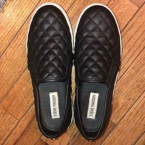 Steve Madden leather slip ons